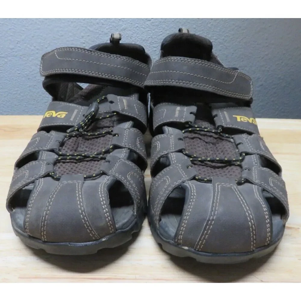 Teva Forebay Fisherman‎ Sport Hiking Sandals Brown ShocPad 1001116 Mens Size 11
